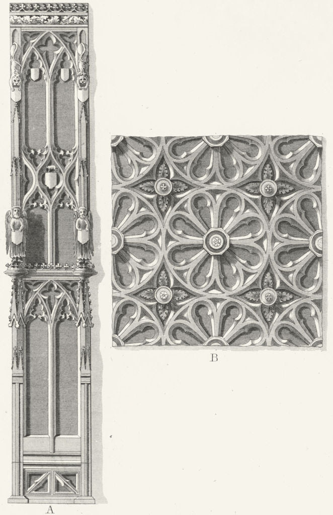 EXETER CATHEDRAL. Kendall restoration print c1830 old antique picture
